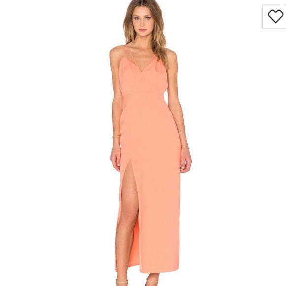 maxi dress peach color